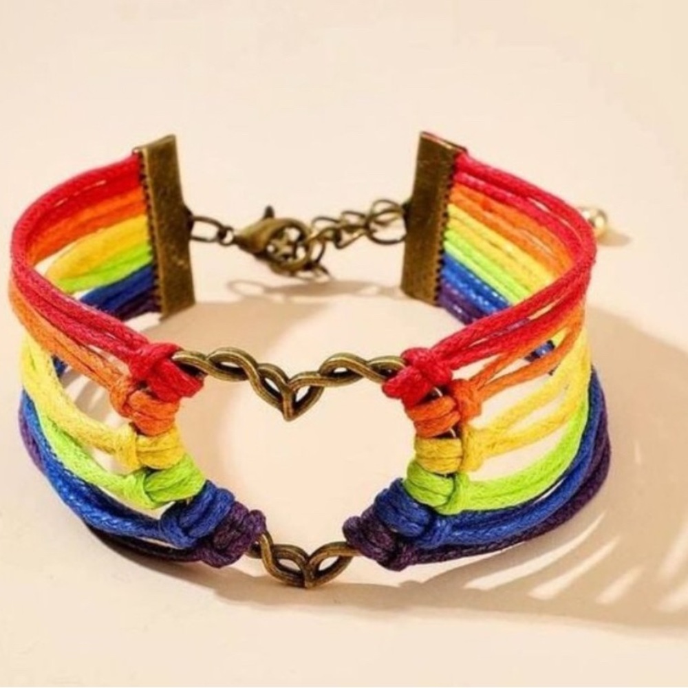 Rainbow Heart Bracelet
